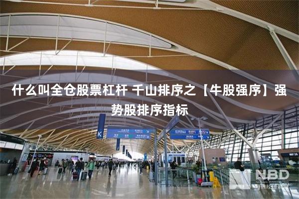 什么叫全仓股票杠杆 千山排序之【牛股强序】强势股排序指标